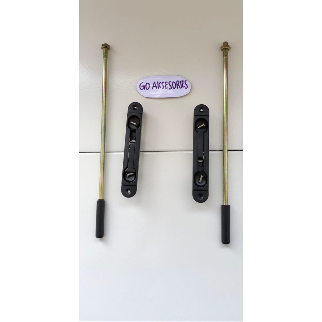 “(DEKSSON) FLUSH BOLT / SELOT PINTU GRENDEL TANAM ALUMINIUM HITAM