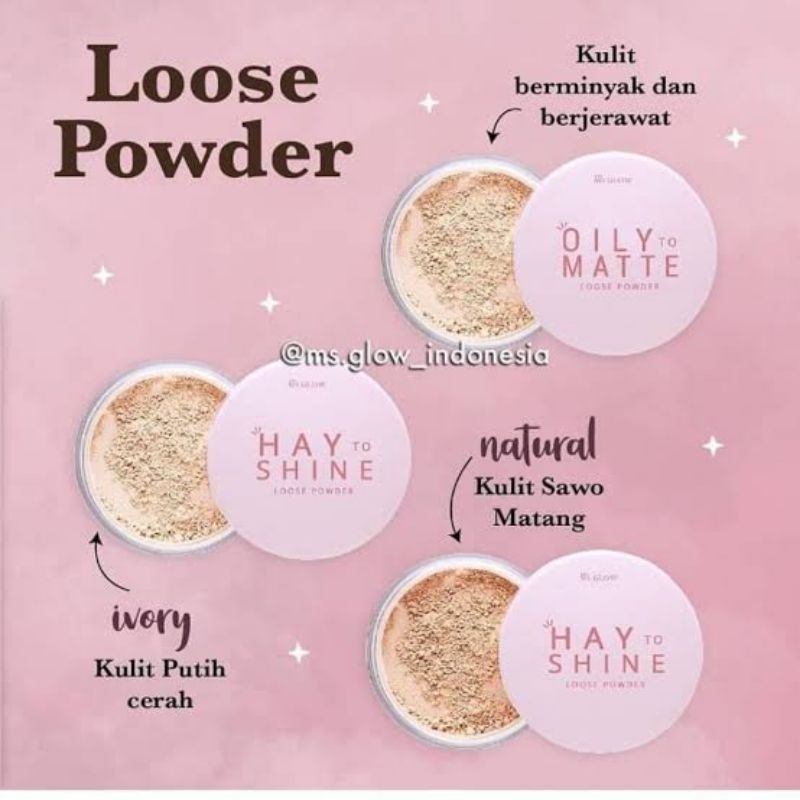 MS Glow Original || Loose Powder || Bedak Tabur