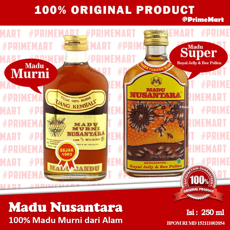 

Madu Murni Madu Super Nusantara 250 ml royal jellybee polen madu alam alami hutan