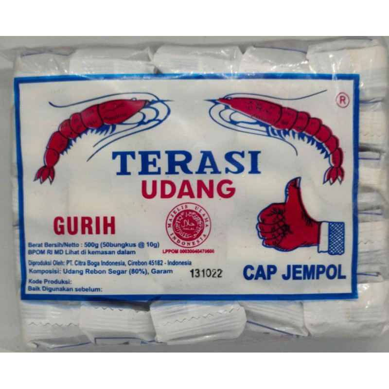 

Terasi Udang 500 gr isi 50 pcs