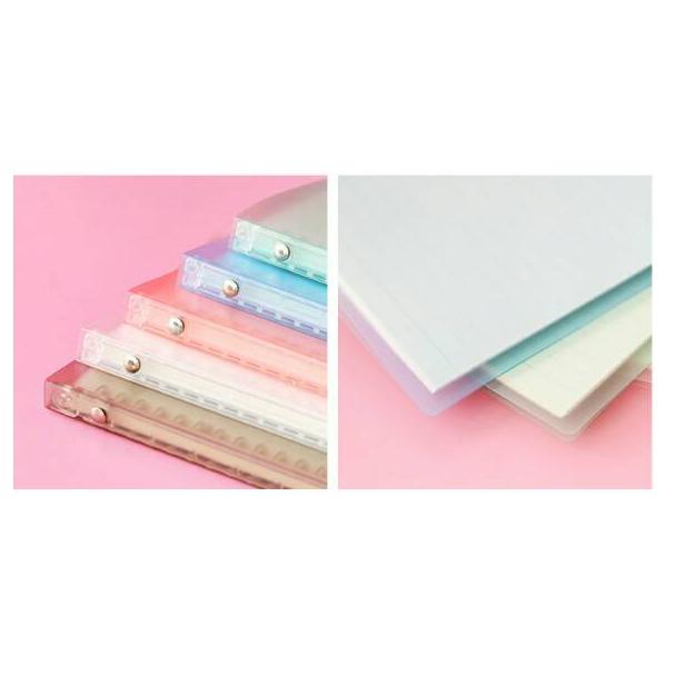 

[PROMO SQY92] Claire Plain Color Slim File Binder/buku kuliah fleksibel