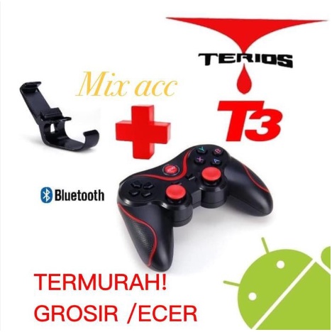 X3/T3 gamepad android tv bluetooth wireless murah/Joystick Gaming Mini Controller For Android Smartphone - HITAM- T3