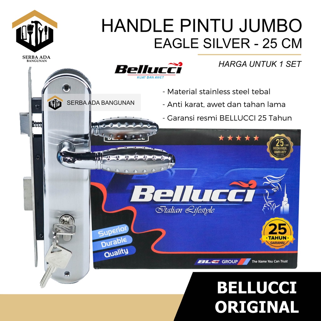 Kunci Pintu Besar Bellucci Asli Handle Besar Bellucci Kunci Bellucci Stainless N Series