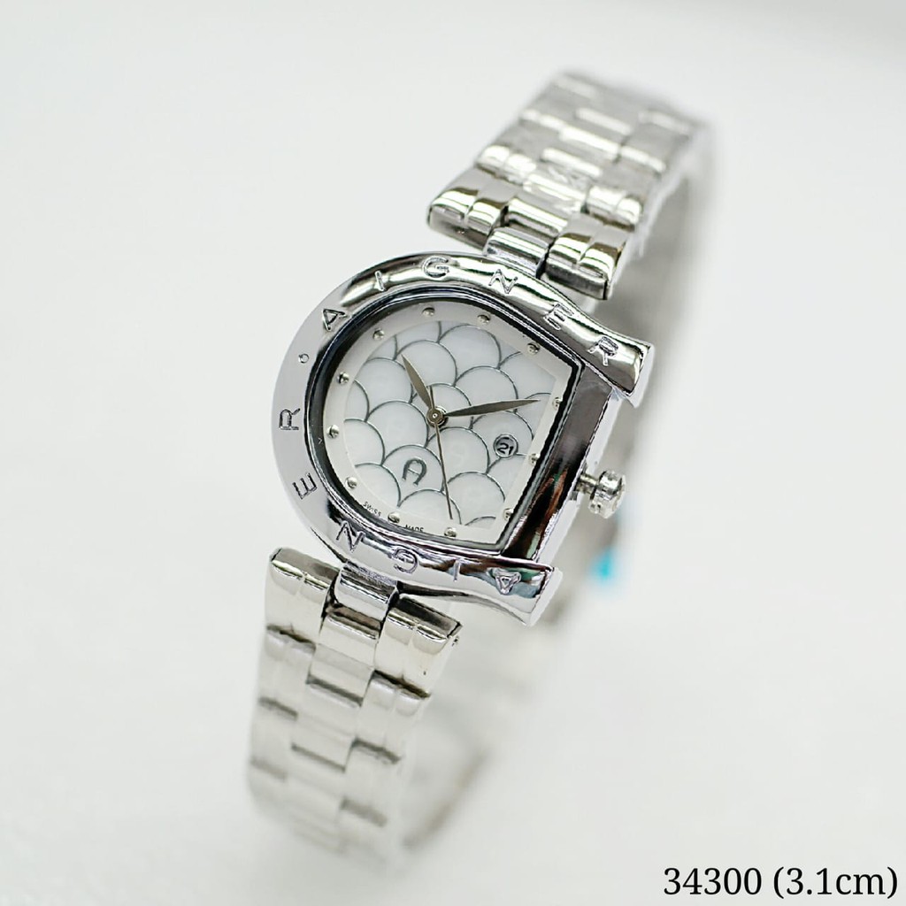 JAM TANGAN AIGNER RANTAI WANITA / JAM TANGAN WANITA TALI RANTAI AIGNER TANGGAL AKTIF