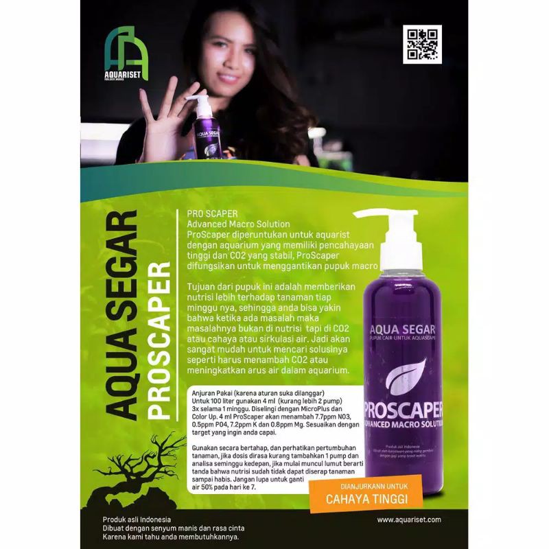 Aqua Segar PROSCAPER Pupuk Cair Aquasegar Aquascape