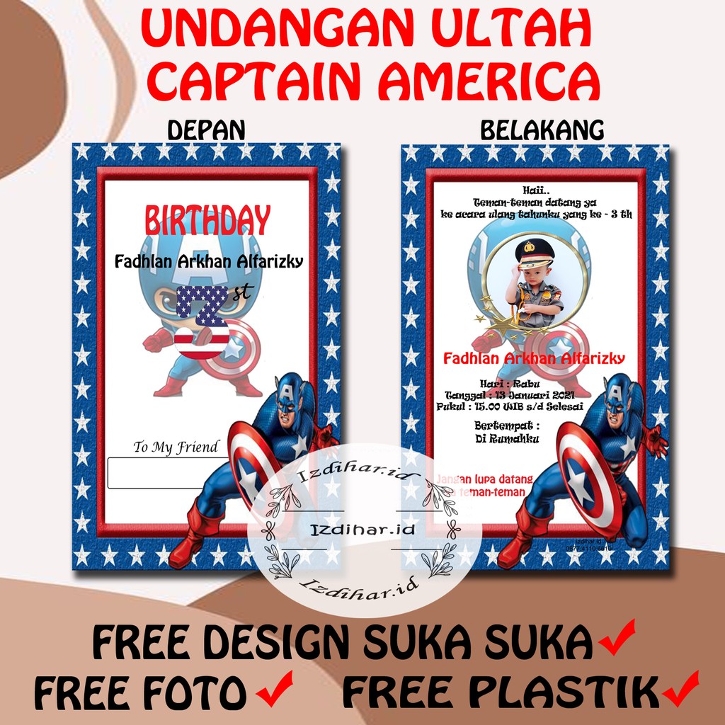 (UNDANGAN ULTAH) /Undangan ulang tahun / undangan ultah / undangan cetak / cetak undangan