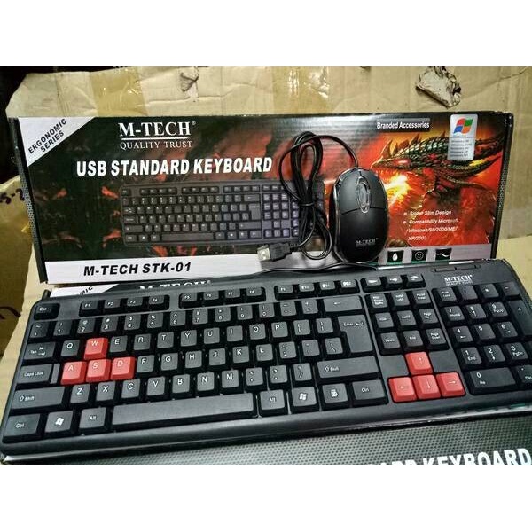 M-TECH Usb Keyboard STK -01&amp; Usb Mouse Standard