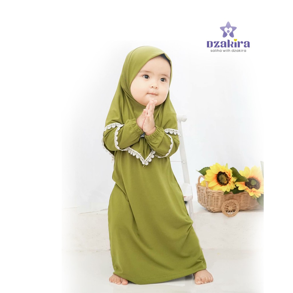 GAMIS BAYI KAIRA GAMIS BAYI RENDA GREENY JERSEY PREMIUM ORIGINAL BY DZAKIRA