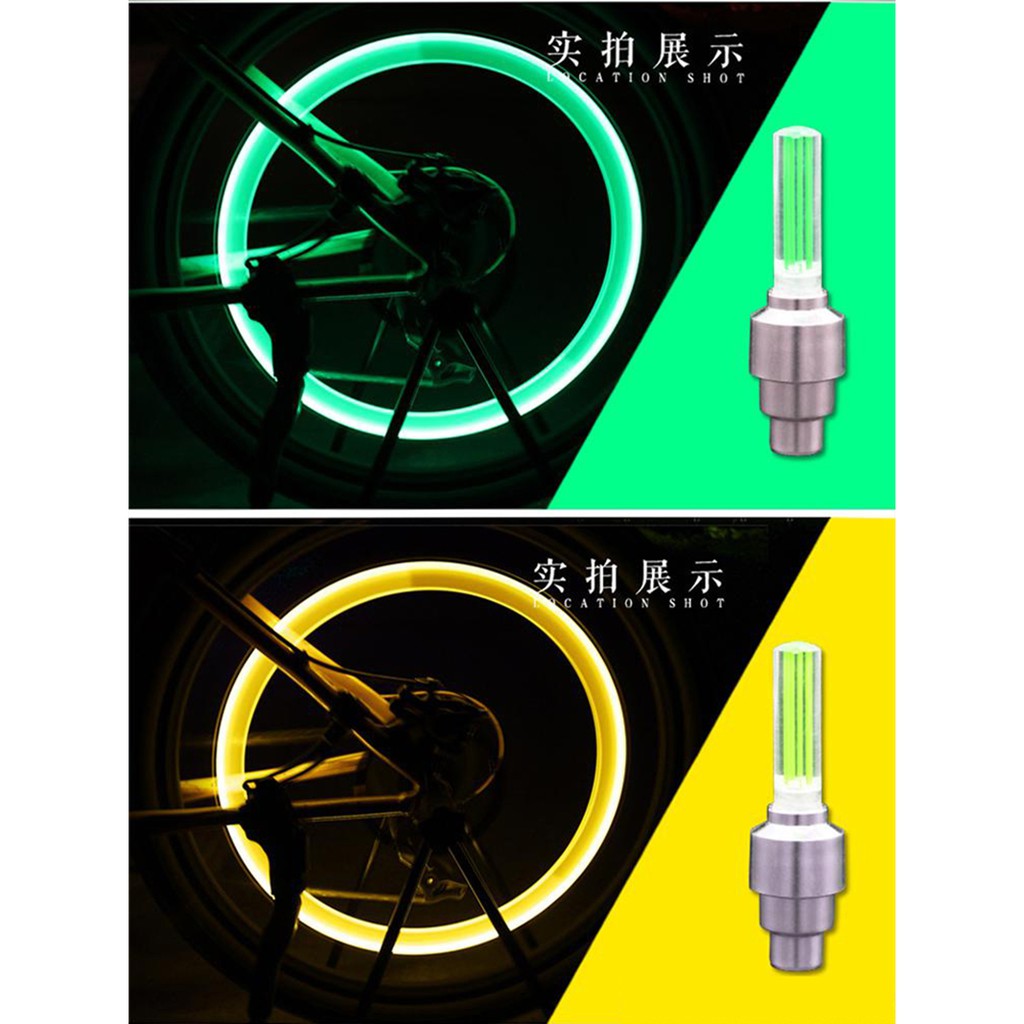 Valve lamp glow stick bicycle dead fly valve core lamp mountain bike light valve lamp colorful glow