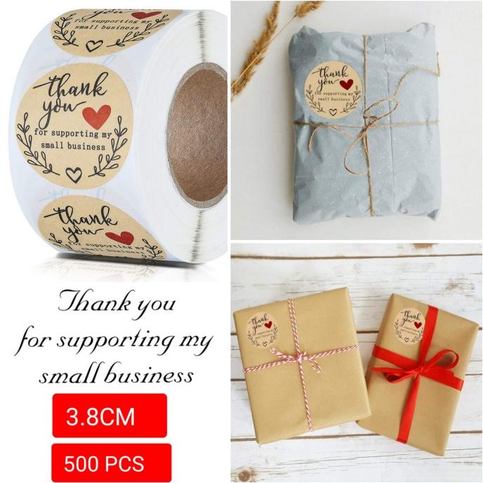 

Stiker THANK YOU FOR SUPPORTING MY SMALL BUSINESS (500pcs LARGE) Label