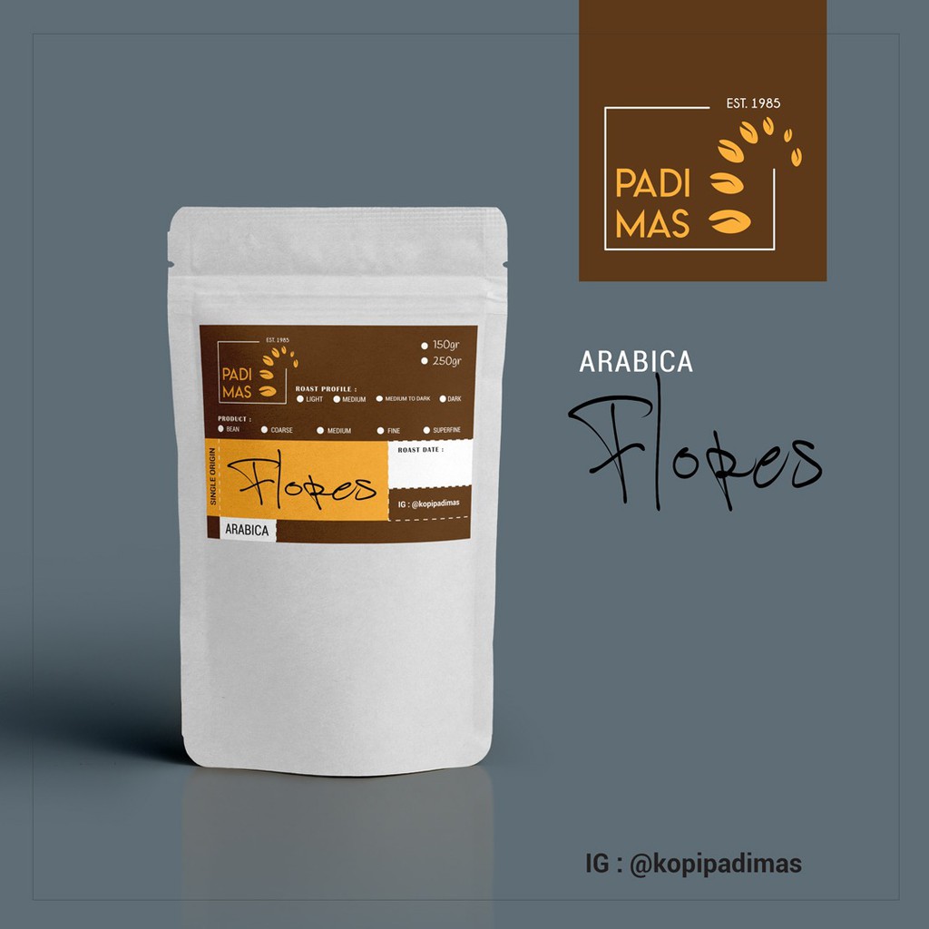 

KOPI BIJI/BUBUK ARABIKA FLORES Single Origin 150gr 250gr 1kg