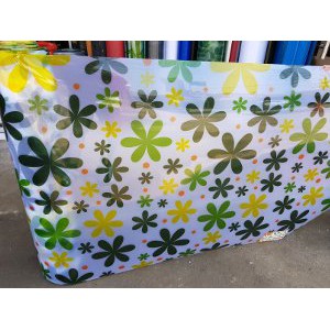 Jual Fiber pagar motif bunga warna warni fiber pagar fiber plat Diskon