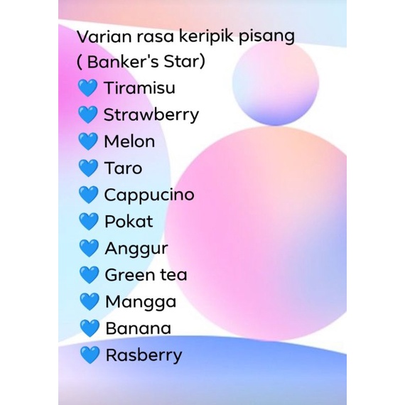 

keripik pisang Banker's Star