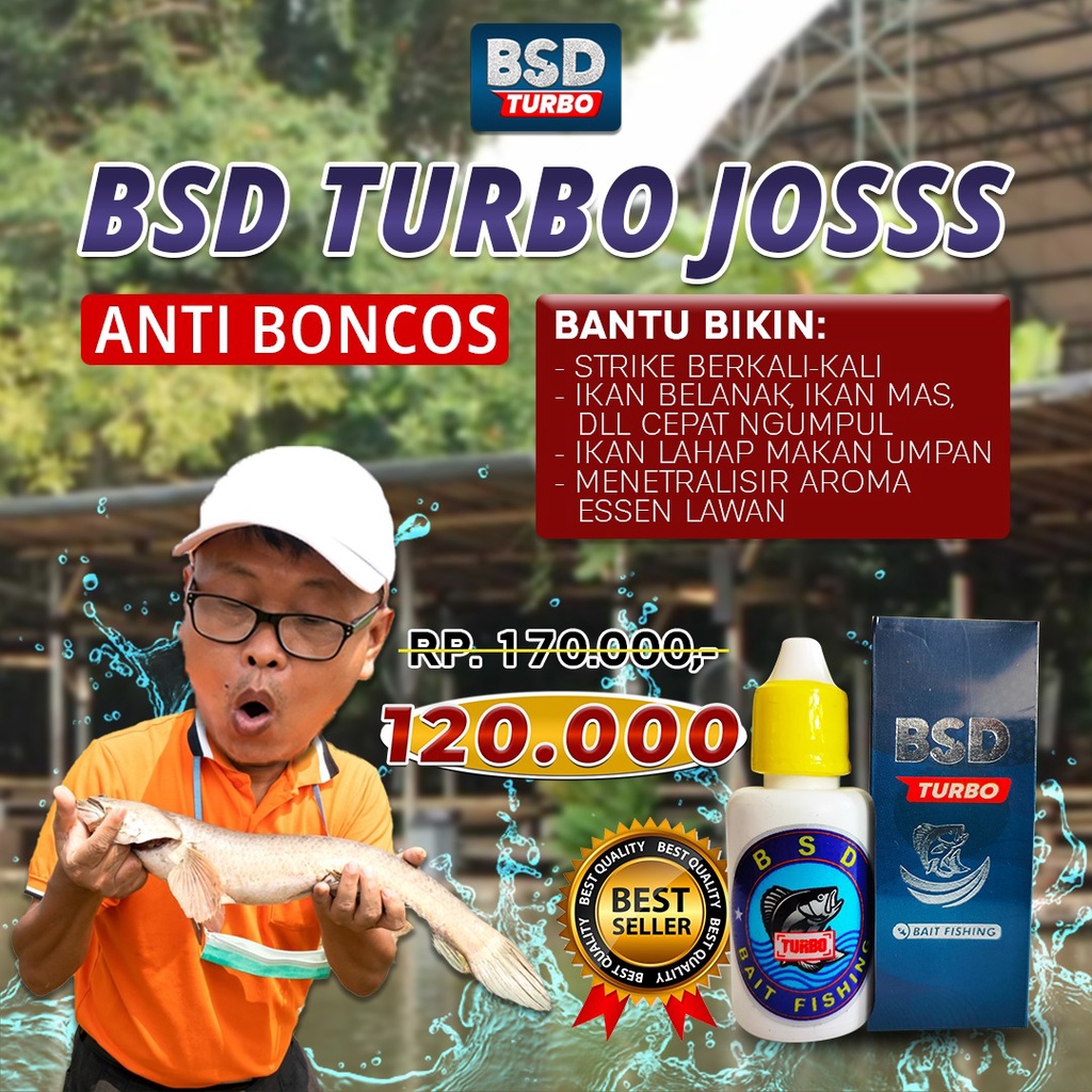 BSD TURBO - Essen Mancing - Essen Ikan Mas - Essen Ikan Lele - Essen Ikan Nila - Essen Ikan Patin - 