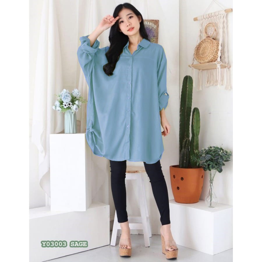 Yohen Kemeja Wanita Jumbo Lala-3