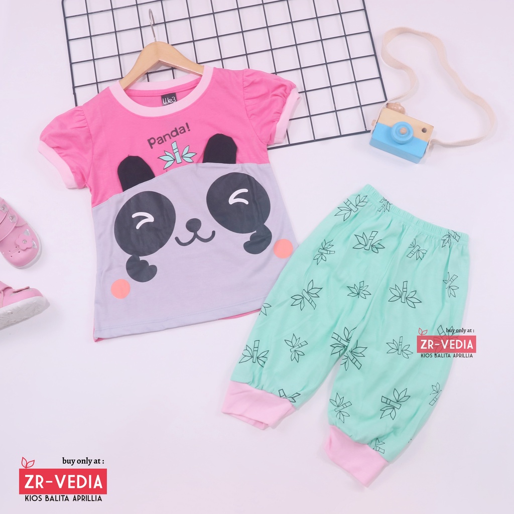 Setelan Bare Bears Size 4-6 Tahun / EXPORT Quality Baju Karakter Kaos Lengan Pendek Celana Pendek