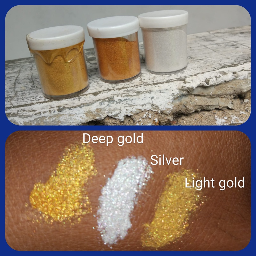 POWDER GOLD DAN SILVER SHINE UNTUK WHITE HENNA ( BESAR )