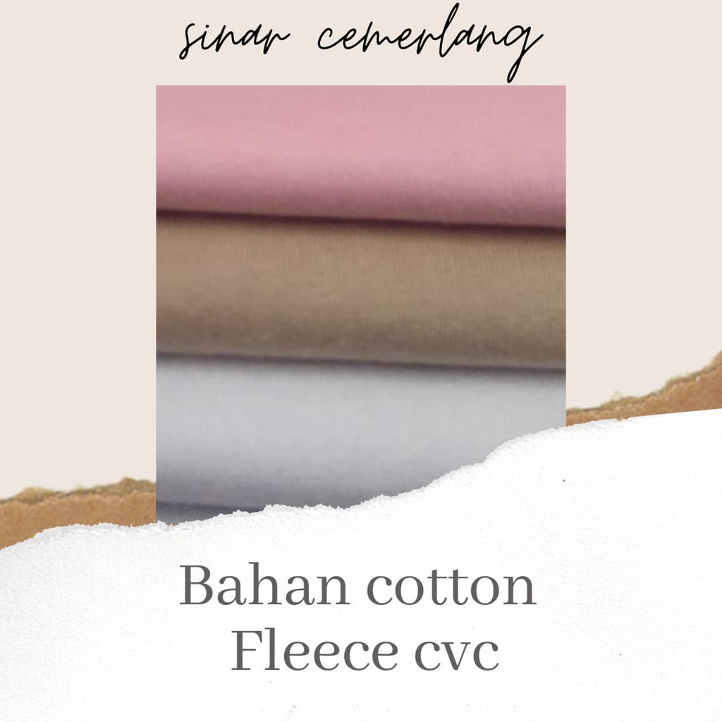 Bahan Kain Fleece Cvc Kiloan Warna Muda
