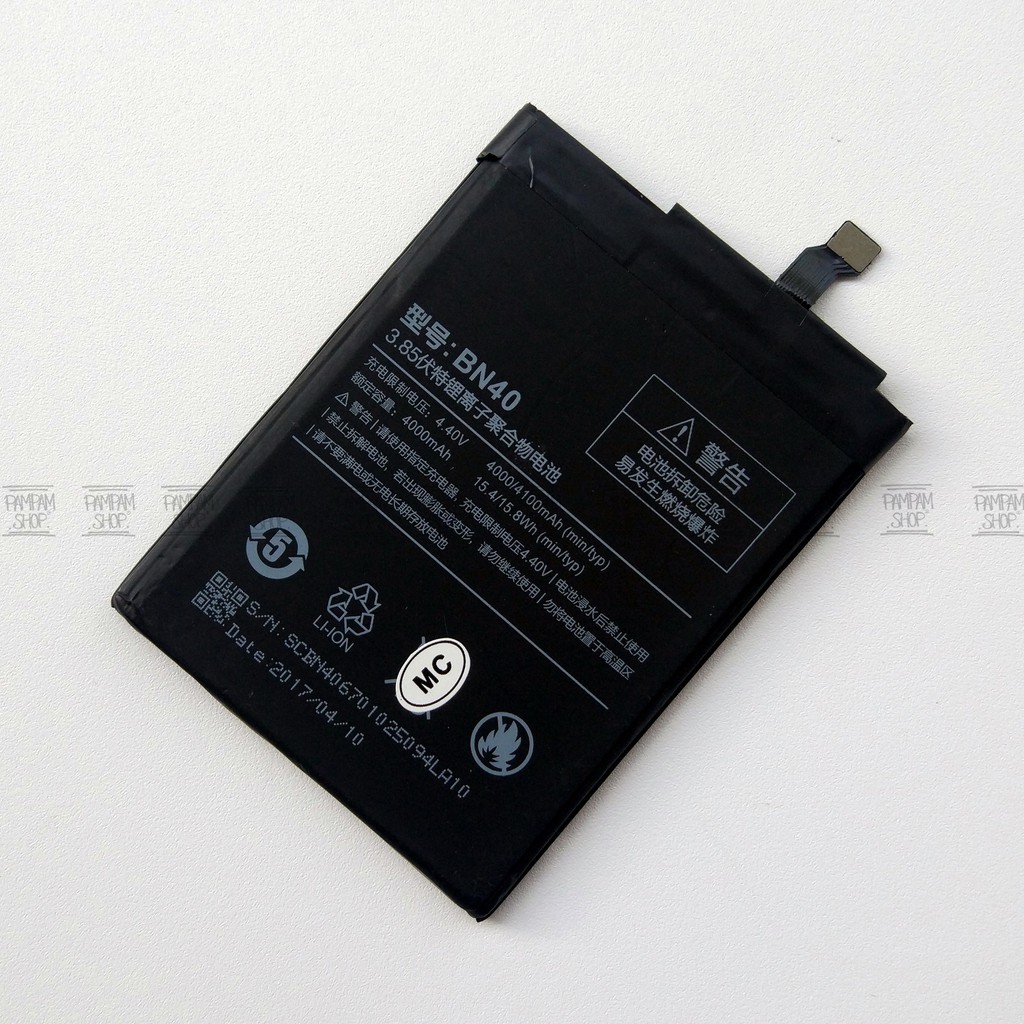 Baterai XiaoMi BN40 Redmi 4 Pro Prime Original OEM Batre Batrai Battery HP BN 40 Xiao Mi