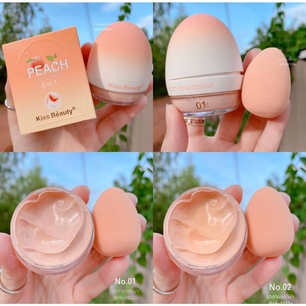 Kiss Beauty PEACH Foundation 6 in 1 Create A Natural Complexion 68093-03