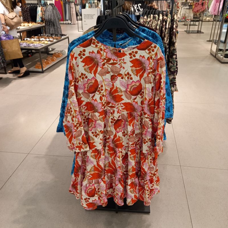 ZARA ORIGINAL SALE GARANSI TERMURAH MIDI DRESS 3D Knit Rajut Sweater Putih