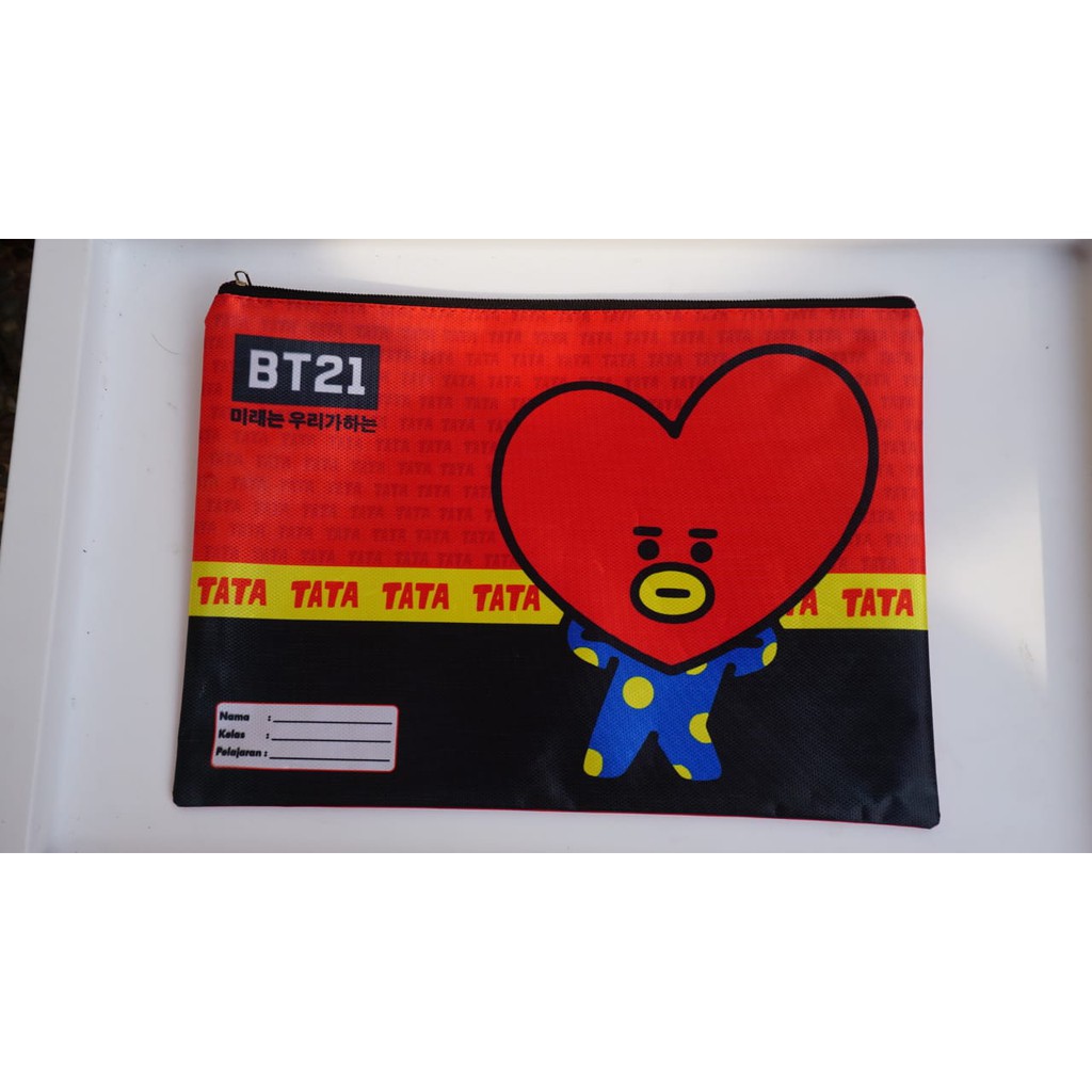 MAP KANVAS PREMIUM FILE HOLDER UKURAN KERTAS A4 KARAKTER BTS BT21 LUCU KPOP KOREA BANGTAN BOYS ARMY