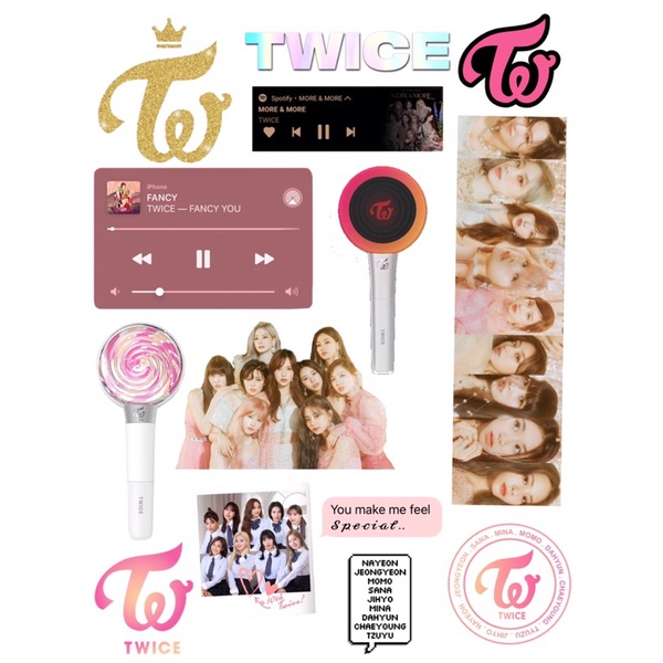 

sticker vinyl a4 twice kpop sticker buku sticker hp sticker kuku