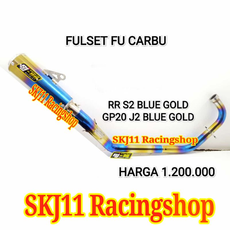 DISKON 5% Knalpot Kenalpot Racing SJ88 Satria FU Karbu Fullset Gull System GP20 RR S2 Blue Gold non cld wrx daytona