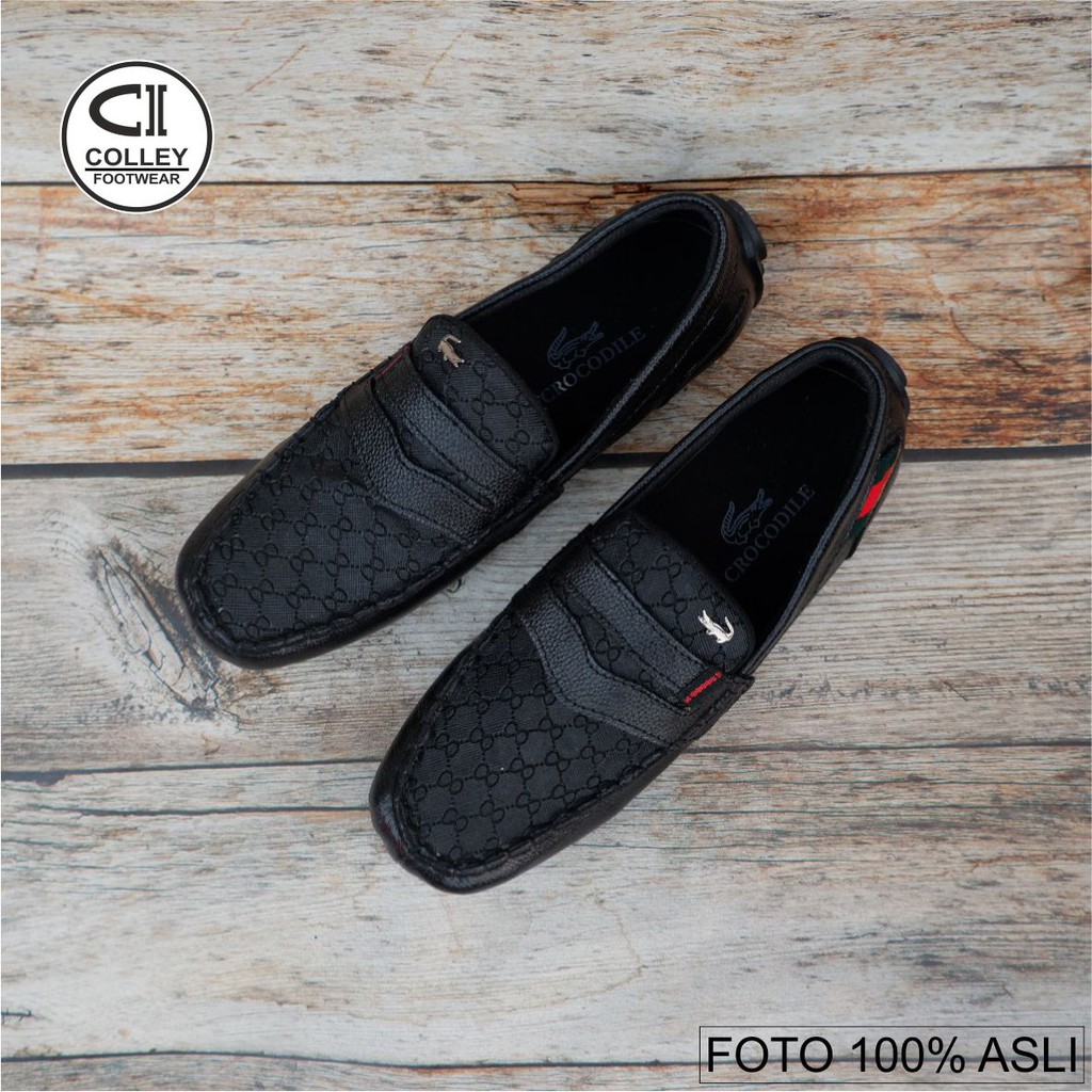 COD - SEPATU SLIP ON PRIA 100% KULIT ASLI / MUKASIN / CASUAL MOTIF CLY-MKN.009