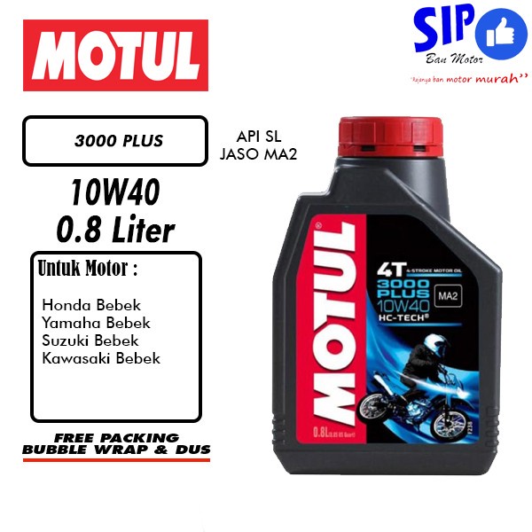 OLI MOTUL 3000 PLUS 10W40 800 ML HC TECH Untuk motor bebek