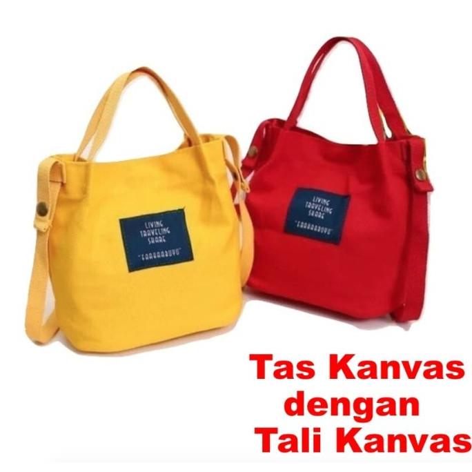 Spesial Tas Totebag Wanita Kanvas Belanja Travel Lipat Polos Tote Bag Custom
