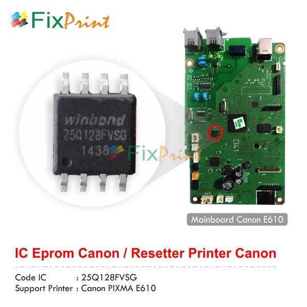 IC Eprom Canon E610, IC Eeprom Canon E610, IC Reset Counter E610