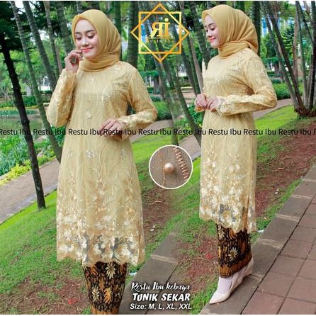 set kebaya tunik sekar berkualitas