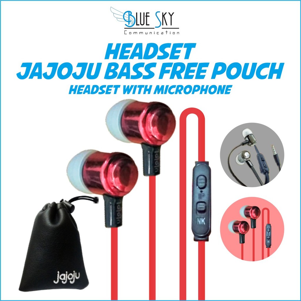 HEADSSET EARPHONE JAJOJU J3-60 FREE POUCH