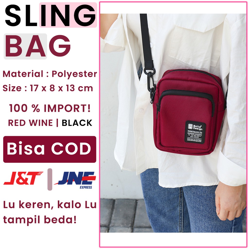 Tas Selempang Pria Samping Bahu Kerja & Kantor Messenger Kuliah Slempang Slingbag Cowok