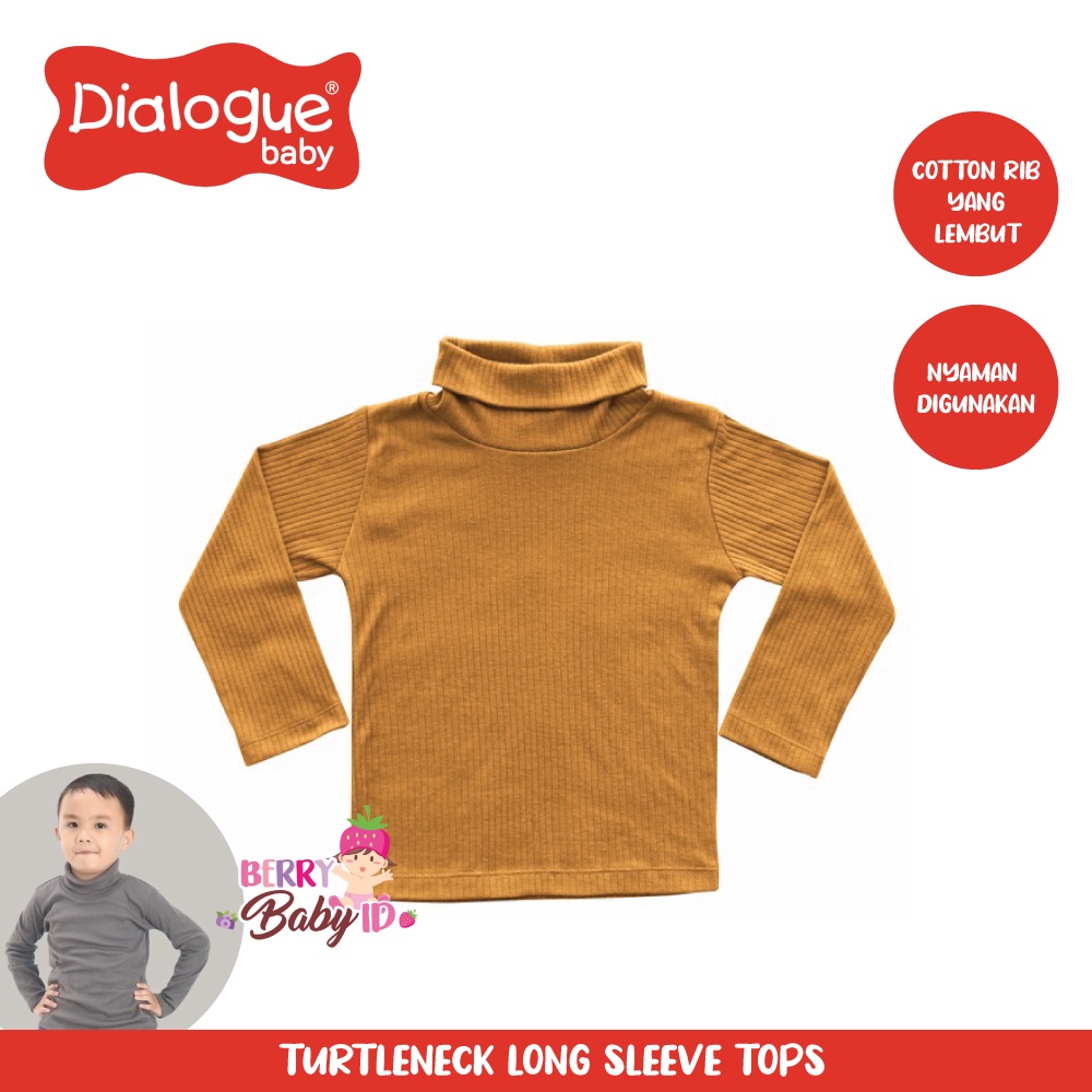 Dialogue Sweater Turtle Neck Long Sleeve Tops Baju Atasan Bayi Anak Berry Mart