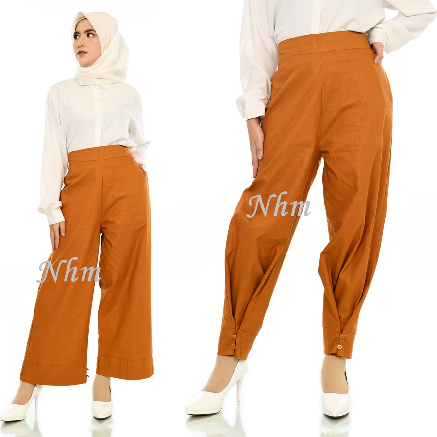 NHM Celana Kulot Yasmin Dobel Fungsi, Celana wanita Premium Pants terbaru Bestseller