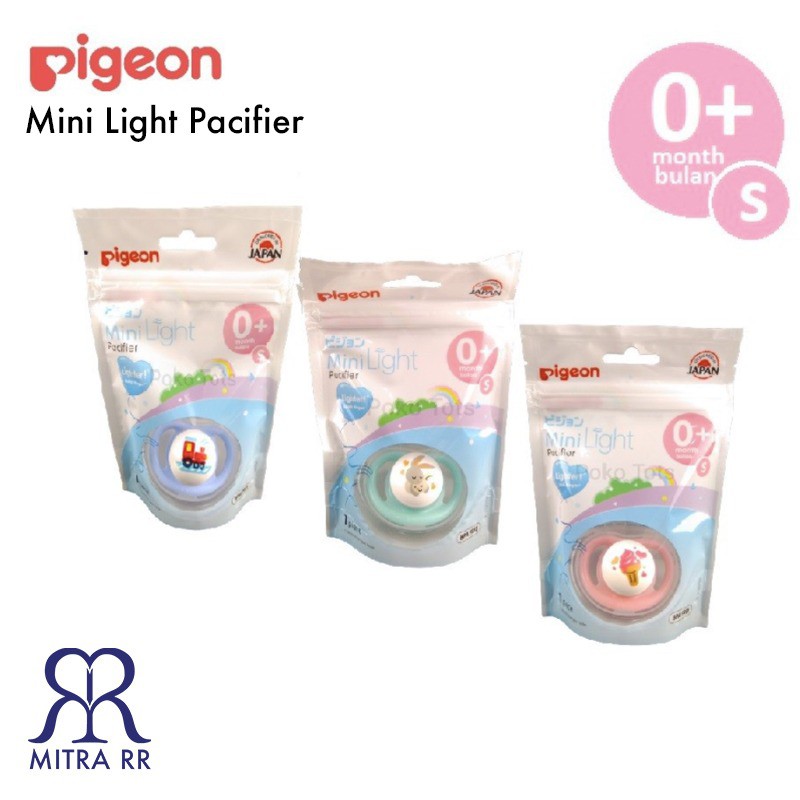 Pigeon Mini Light Pacifier S 0+ Month Empeng Silicone Step 1