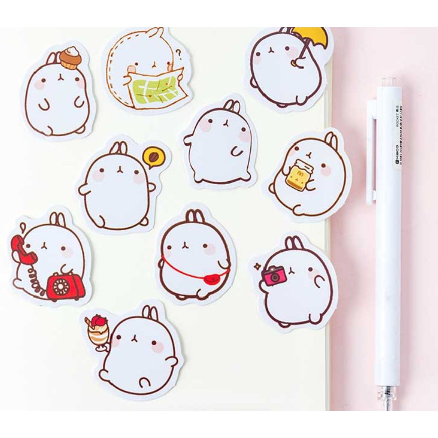 

molang and friend series sticker set