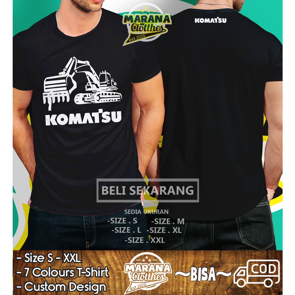 Kaos Excavator Alat Berat Komatsu Baju Distro