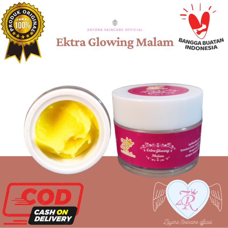 Cream Glowing DAY GLOW VIT C &amp; Extra Glow Malam Cream Untuk Kulit Yang Susah Putih New Pakage