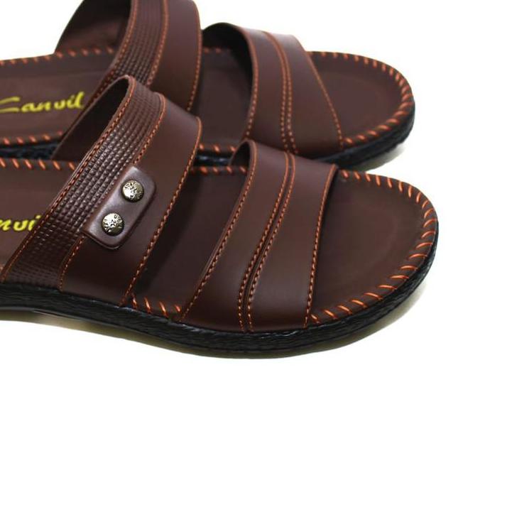 (BISA ) SANDAL KULIT PRIA CARVIL SEPATU SANDAL SANDAL SLOP PRIA