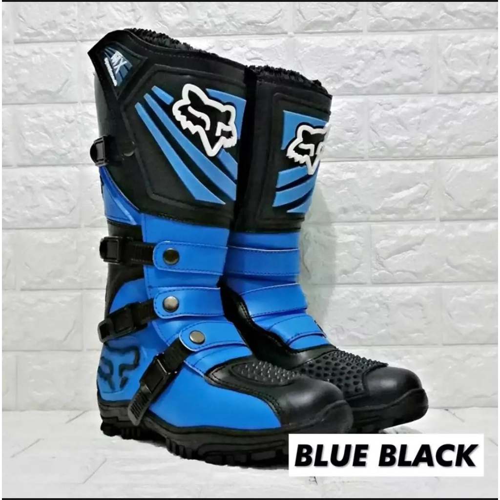 Sepatu Trail Cross Boot safety For Adventure sepatu touring  gunung BLUE BLACK