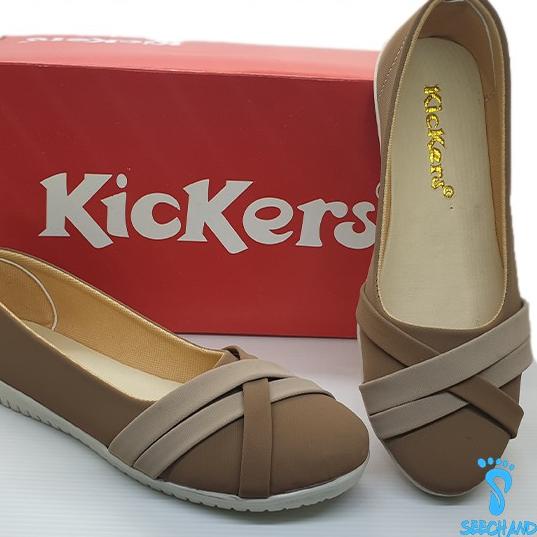 Keluaran Terbaru.. Flatshoes Sepatu Wanita Kickers |  Sepatu Casual Wanita Tanpa Tali silang