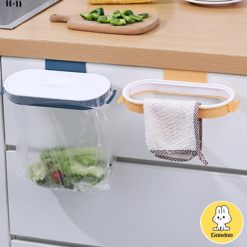 [COD Ready Stock] Tong Sampah Gantungan Dapur Dengan Penutup / Trashbag Holder With Lid / Sampah / Trashbag -Doo