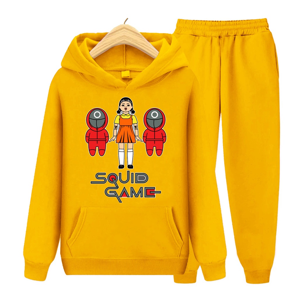 Setelan Anak Laki-Laki/Perempuan Game Size XS.S.M Kode 01 &02-Kuning
