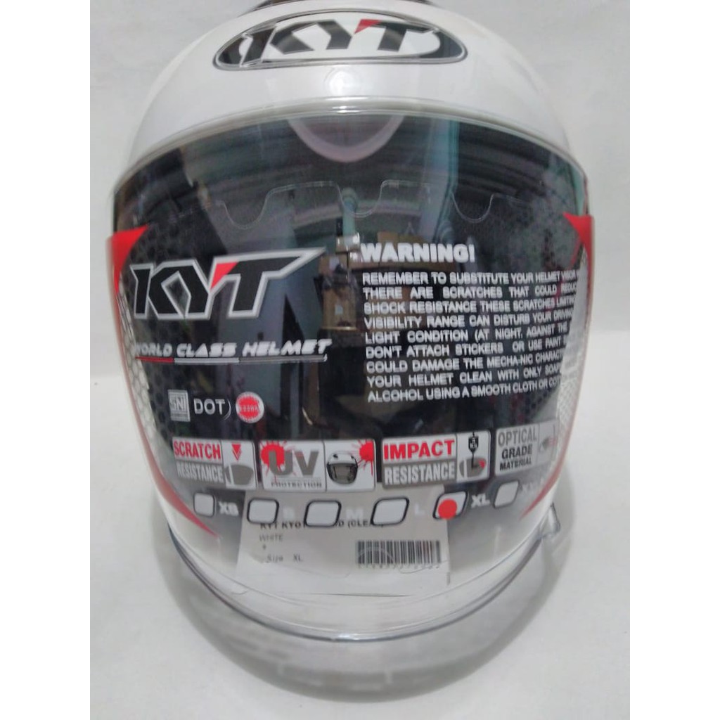 HELM KYT KYOTO_SOLID - WHITE (SINGLE VISOR)