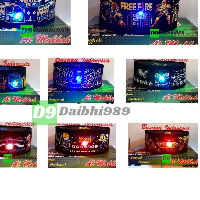 DISKON  9.9 Peci LED / Peci LED Anak Karakter /Peci anak led / Peci Anak Anak [KODE 311]