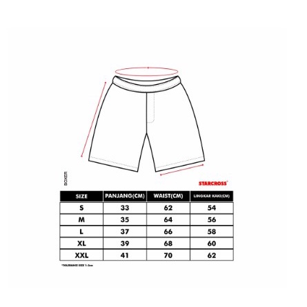 CELANA PENDEK BOXER STARCROSS | BXS 304