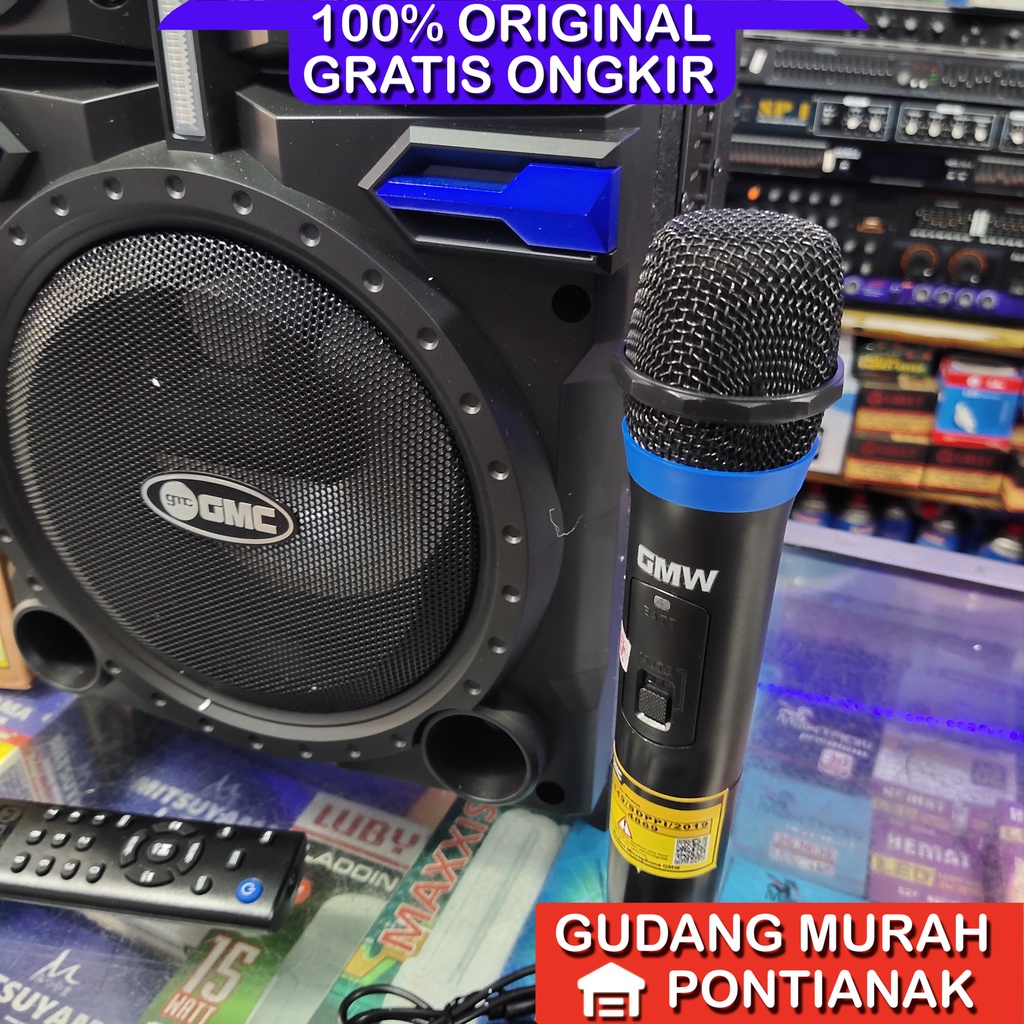 Speaker GMC Body Besar 6,5&quot; Bluethoot Mic Wireless Salon 897Q